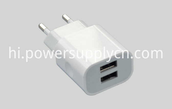 दोहरी USB यूरोपीय संघ प्लग फोन चार्जर Dual USB EU Plug Phone Charger